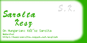 sarolta kesz business card
